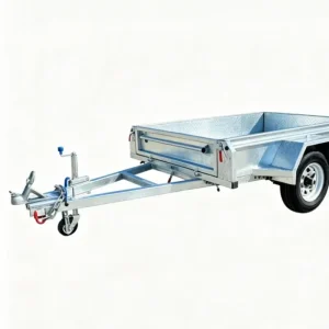 Galvanized Box Trailer Single Axle Utility Trailer with High Side Walls for Large Load Transport