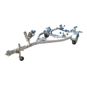 Galvanized Carbon Steel Single Axle Watercraft Boat Trailer FRP Yacht Trailer