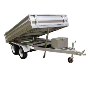 Galvanized Farm Trailer Hydraulic Agricultural Trailers Dump for Tractor