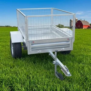 Galvanized Heavy Duty Farm ForestTrailer Box Trailers 5*3 ft Farm Utility Trailer Galvanized Small ATV Utility Trailer for Sale