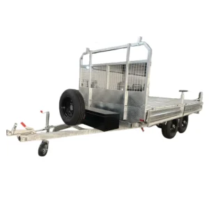 Galvanized Steel Car Trailer Flatbed Tipper with LED Lights