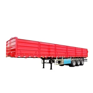 General Cargo Carrier Column Board Step Wise Sidewall Semi Truck Trailers Flatbed Semi Trailer with High Side Wall