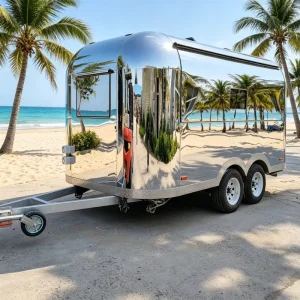 German EPR (Packaging) CE Certified Stainless Steel Commercial Catering Chocolate Ice Cream Truck Food Trailer