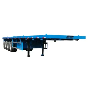 Good Quality 4 Axles Flatbed Container Semi Trailer