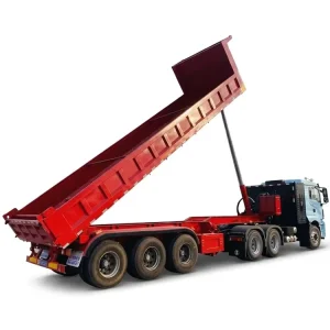 Good Quality Heavy Duty 3 4 5 6 Axles 60 80 100 Ton Heavy Duty Rear Dump Semi Trailer Competitive Prices Custom Colors and Sizes