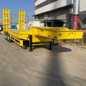Good Trafficability 20 100ton Heavy Duty Lowboy Trailer Gooseneck Semi Truck Trailers