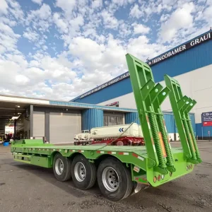 Gooseneck Heavy Duty Max Loading 150 Tons Lowbed Semi Trailer Trucks Tractor Trailer