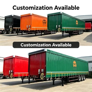 Gooseneck Lowboy Heavy Duty Semi Trailer with 3 4 Axle and Heavy Duty Landing Gear Large Capacity for Palletized Goods Delivery