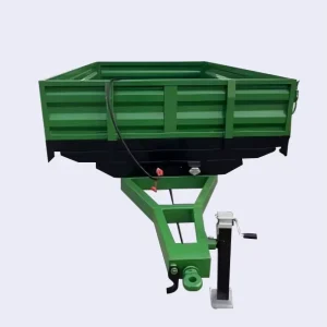 Green 5 Ton Light Duty Small Trailer Short Distance Freight Yard Handling Trailer High Load Bearing Small Cargo Trailer