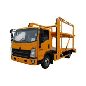 HOWO 4×2 Diesel Manual Dual Purpose Truck for Rescue 2 Car Transportation Car Carrier Trailer Factory Direct Sale