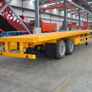 HYS 40 Feet Flatbed Truck Trailer Made in China Extendable Semi Trailer OEM Container Transport Trailer