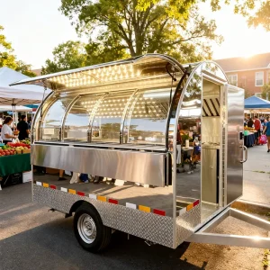 Hamburger Ice Cream Toast Beverage Food Trailer Mobile Fast Food Trailer with Full Kitchen