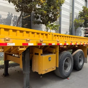 Heavy Cargo Transport 2/3 Axles Flatbed Semi Trailer 40ft 60Ton Container Flat Bed Truck Trailer for Africa