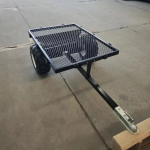 Heavy Duty 1000 LBS Capacity Steel Flatbed ATV Cart Dump Trailer Atv Trailer Wagon with Removable Panels for Motorcycles & ATVs