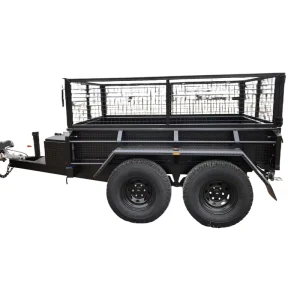 Heavy Duty 10X6ft Tandem Cage Trailers New Design Caged Trailers with Spare Tire 2000KG Hydraulic Tipper Trailers OEM ODM