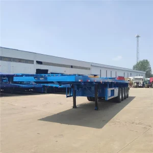 Heavy Duty 2/3/4 Axles 40Ft 80Tons Container Flatbed Semi Truck Trailer