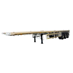 Heavy Duty 3 4 Axle Flatbed Semi Trailer 40 60 80 Tons 20ft 40ft Container Truck Trailers