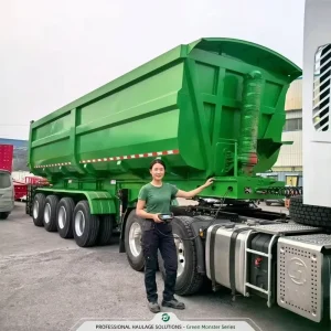 Heavy Duty 3 Axle 30-80T Car Carrier Semi Trailer Dumper Semi Trailer Rear Dump Semi Trailer Transport Large Goods