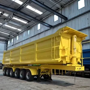 Heavy Duty 3 Axle 38cbm Tipping Semi Trailer U Shape Hydraulic Rear Dump Semi Trailer