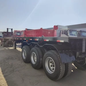 Heavy Duty 3 Axle 40 Ton Flatbed Semi Trailer with Container Locks
