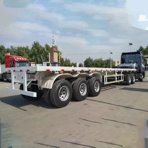 Heavy Duty 3 Axle 40FT Flatbed Container Semi Trailer