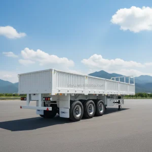 Heavy Duty 3 Axle 40ft 60 Ton Sidewall Semi Trailer Drop Side Wall Fence Cargo Trailer