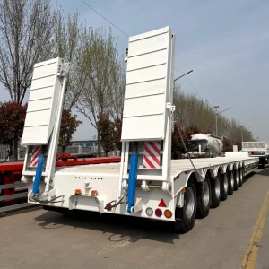 Heavy Duty 3 Axle 40ft Flatbed Semi Trailer 60Ton Container Transport Cargo Truck Trailer