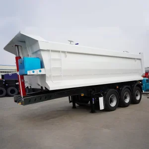 Heavy Duty 3 Axle 45 Cubic Meter Dump Semi Trailer Hydraulic Tipper >3001kg Payload Customizable Dimensions (11m X 2.5m X 3.8m)