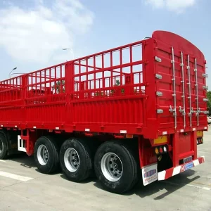 Heavy Duty 3 Axle Cargo Trailer 50ton 70ton Lowbed Fence Semi Truck Trailers