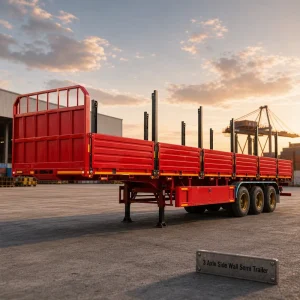 Heavy Duty 3 Axle Fence Semi Trailer 60 Tons Side Wall Cargo Semi Trailer for Sale Factory Price Stake Trailer