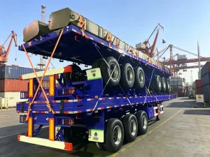 Heavy Duty 3 Axle Flatbed Semi Trailer