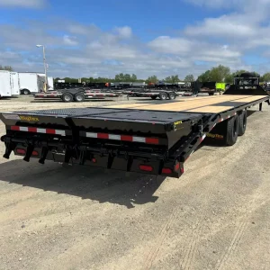 Heavy Duty 3 Axle Flatbed Semi Trailer 40ft Steel Deck with 2-3 Ton Load Capacity