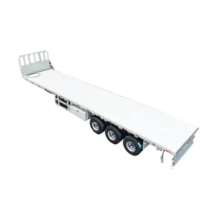 Heavy Duty 3 Axle Flatbed Semi Trailer 45FT Standard Size 80Ton Max Load Capacity for Container and Bulk Cargo Transportation