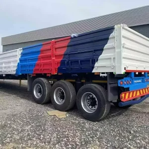 Heavy Duty 3 Axle Hydraulic Cylinders Box Side Tipper Tipping Dump Semi Truck Trailer for Sale in Nigeria