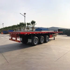 Heavy Duty 3 Axle Hydraulic Removable Gooseneck Steel Iron Semi Trailer 60-80 Ton Low Flatbed Bed Front Loader Truck Trailers