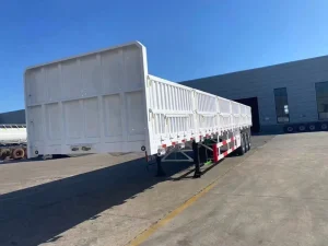 Heavy Duty 3 Axle Open Side Wall Semi Trailer High Strength Steel 12m Flatbed Side Semi Trailer for Bulk Cargo