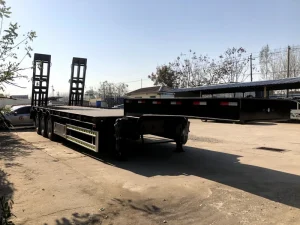 Heavy Duty 30 150 Tons Truck Trailer 3 8 Axle Capacity Lowboy Semi Trailer Steel Equipment