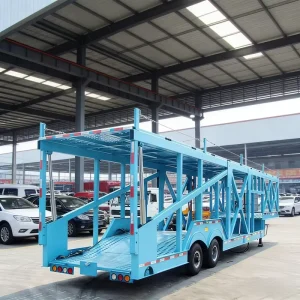 Heavy Duty 30 80 Ton Vehicle Transport Car Carrier Semi Trailer
