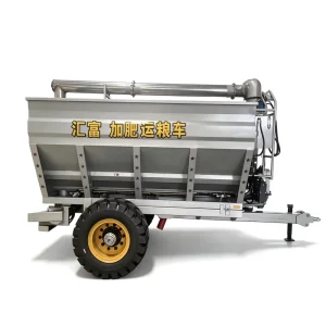 Heavy Duty 304 Stainless Steel Grain Cart Seed Tender Fertilizer Trailer with Hydraulic Conveyor Auger Anti Corrosion for Farm