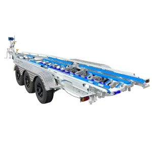 Heavy Duty 33ft Tri Axles Aluminum Boat Trailer with Poly Bunks VIN DOT CE Authentication
