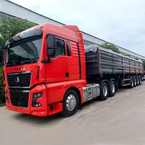 Heavy Duty 4 Axle 48 Cbm 80 Tons Tipping Semi Trailer Side Tipper Truck Trailer Box Type Trailer Side Tipper Trailer
