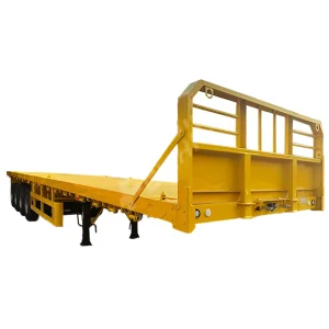 Heavy Duty 4 Axle Flatbed Semi Trailer 40FT & 53FT Optional Size Durable Steel Structure for Shipping Container Transport