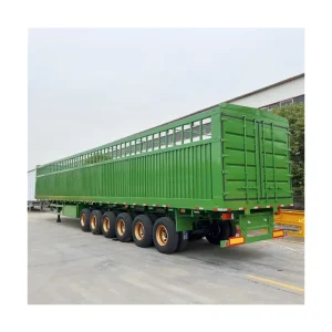 Heavy Duty 40 80 Ton Steel Fence Semi Trailer 6axle Cargo Transport Semi Trailer