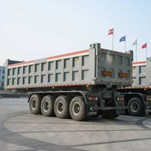 Heavy Duty 40 Cubic Meter 3 4 Axle Tipper Hydraulic Rear Dump Tipping Trailer for Mining and Construction Transport