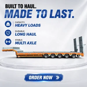 Heavy Duty 5-Axle Extendable Low Bed Semi Trailer with High Tensile Steel for Heavy Machinery Transport in Russia Semi Trailer