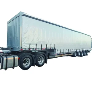 Heavy Duty 5 Axle Steel Tarpaulin Van Curtain Side Semi Trailer Utility Box Bulk Shipping Trailer for Sale in Russia