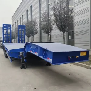 Heavy Duty 50ton 60ton Hydraulic Gooseneck Semi Trailer Lowboy Lowbed Low Bed Steel Material Truck Trailers