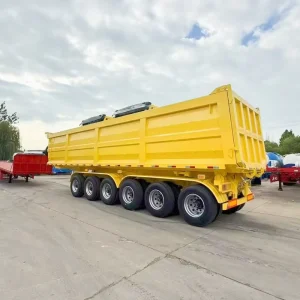 Heavy Duty 6 Axle Steel Semi Trailer for Stone Transportation 100-200 Ton Utility Tilt Equipment Dump Cargo Semi Trailer