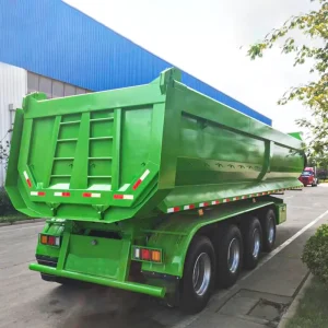 Heavy Duty 60 Ton Steel Semi Trailer 12r22.5 Tire Rear Dump 3 4 Axle Hydraulic Tipper Truck Trailer