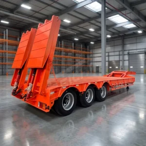 Heavy Duty 60 Tons Cargo Transport Gooseneck Low Loader Lowbed Lowboy Semi Trailer Truck Trailers